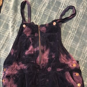 Purple tie dye overalls fits like a size /medium